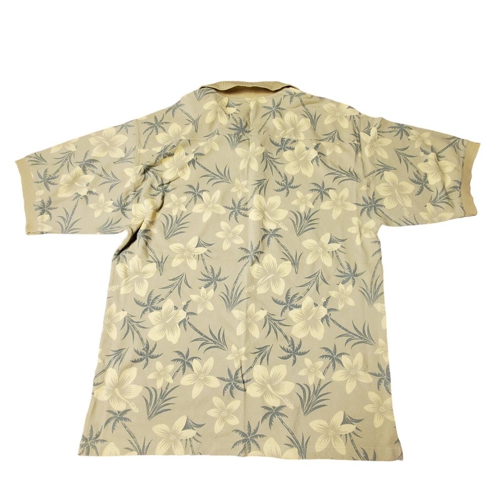 Tommy Bahama Polo Shirt Mens Yellow Floral Short Sleeve 100%‎ Cotton Size XL - Picture 8 of 8